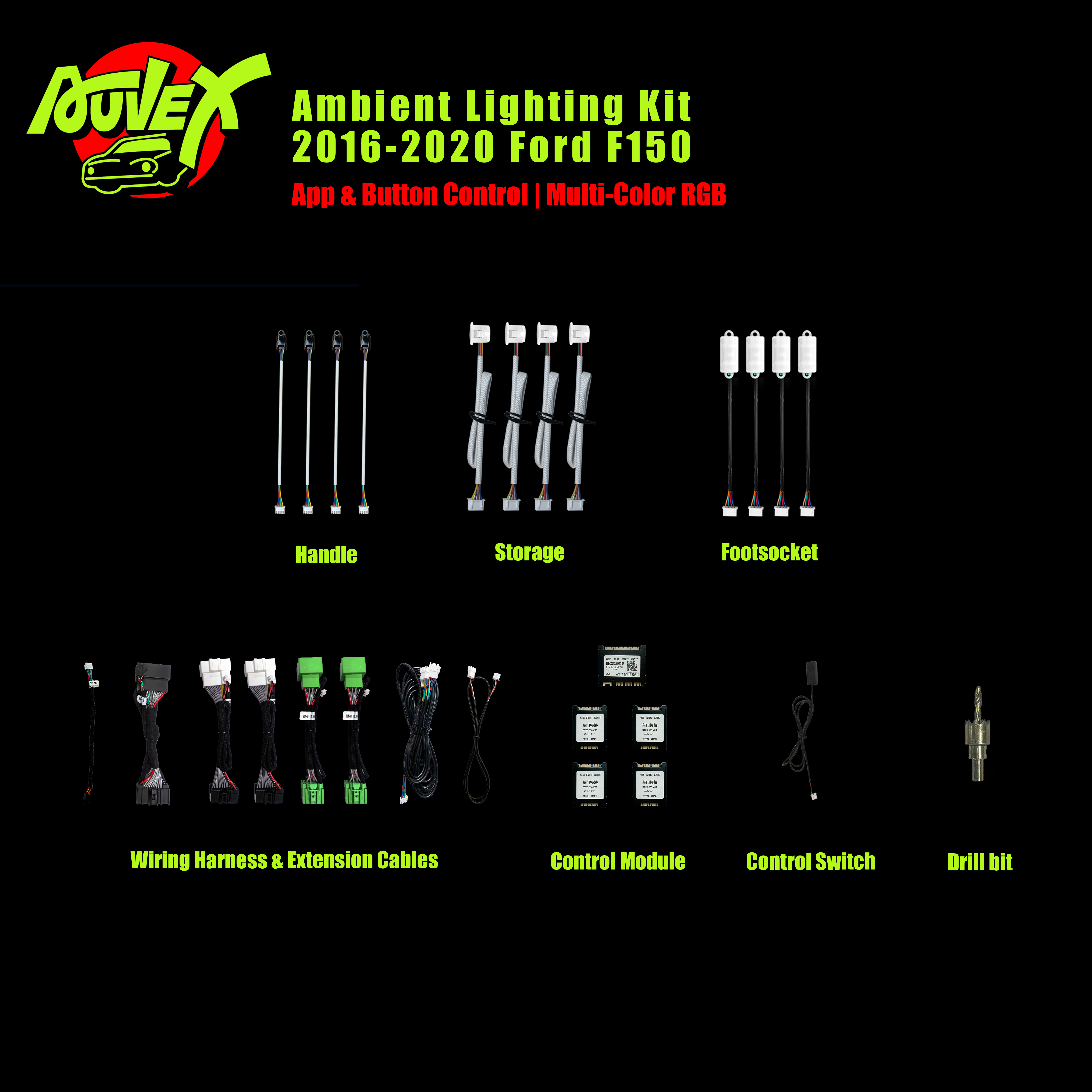 Smart Dynamic Phantom Ambient Lighting Upgrade Kit for Ford F-150