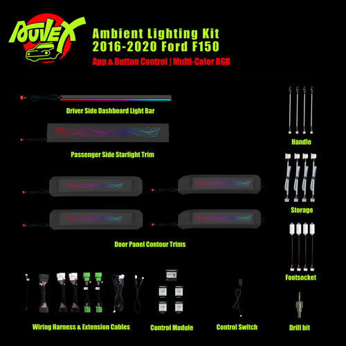 Smart Dynamic Phantom Ambient Lighting Upgrade Kit for Ford F-150